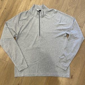 Mens Lightweight Gray RHONE Quaterzip